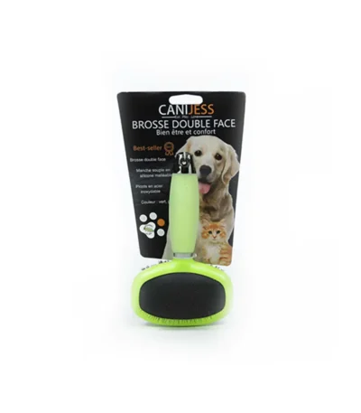 Canijess Brosse Double Face Pour Chien et Chat