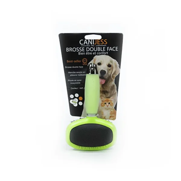 Canijess Brosse Double Face Pour Chien et Chat