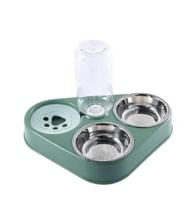 Double Pet Food Bowl 3in1