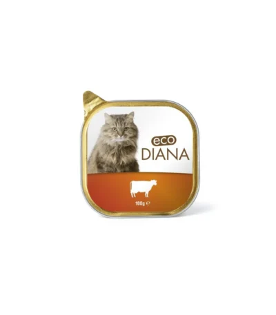 ECO DIANA - PÂTÉ EN BARQUETTE AU BOEUF POUR CHAT - 100G