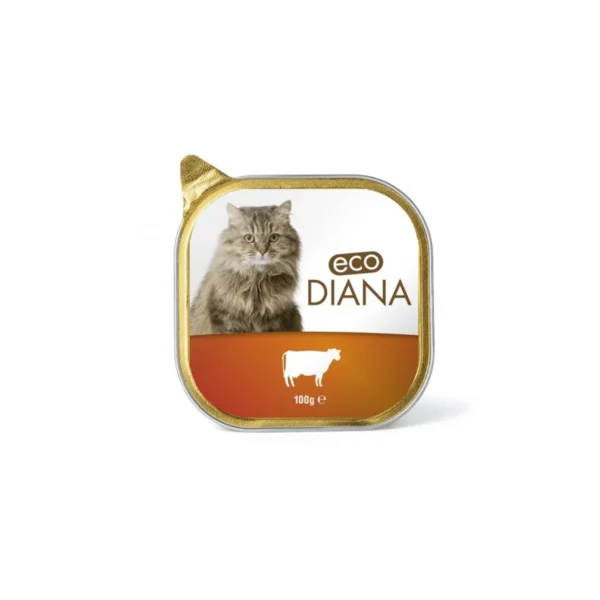 ECO DIANA - PÂTÉ EN BARQUETTE AU BOEUF POUR CHAT - 100G