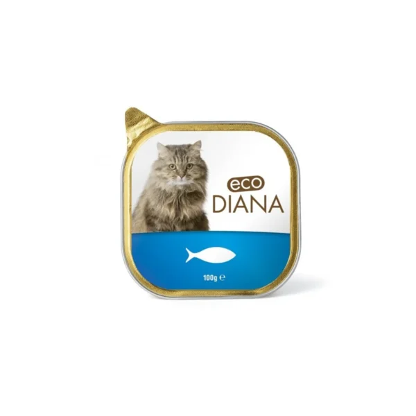 ECO DIANA - PÂTÉ EN BARQUETTE AU POISSON POUR CHAT - 100G