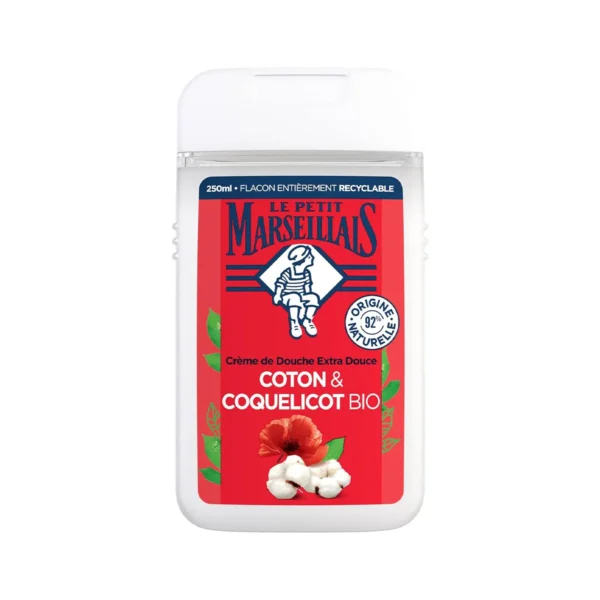 Le Petit Marseillais Gel Douche coton & coquelicot bio