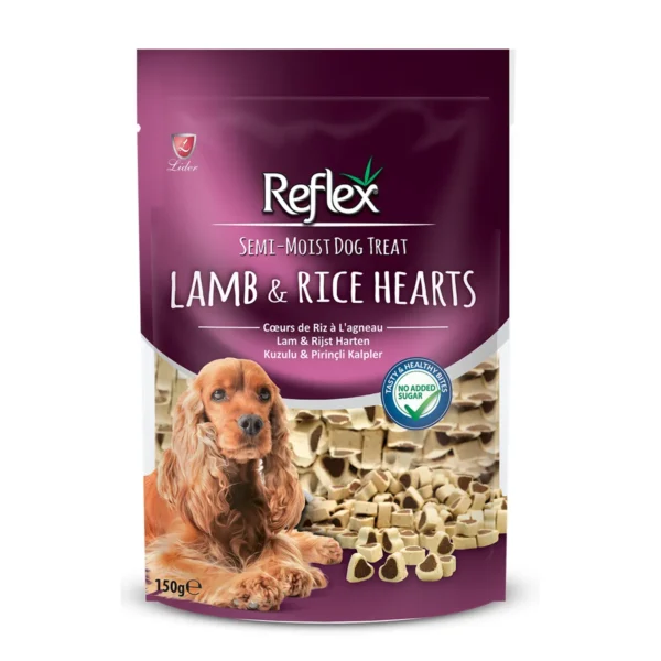 Reflex Semi - Moist Lamb & Rice Hearts Dog Treat