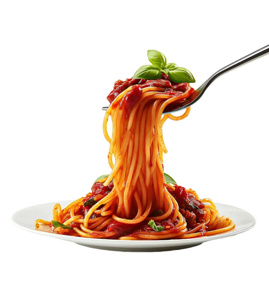 Spaghetti à la sauce tomate et basilic