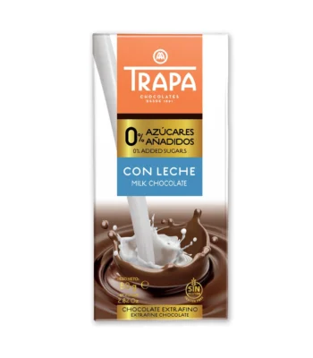 Trapa 0% sugars - con leche milk chocolate