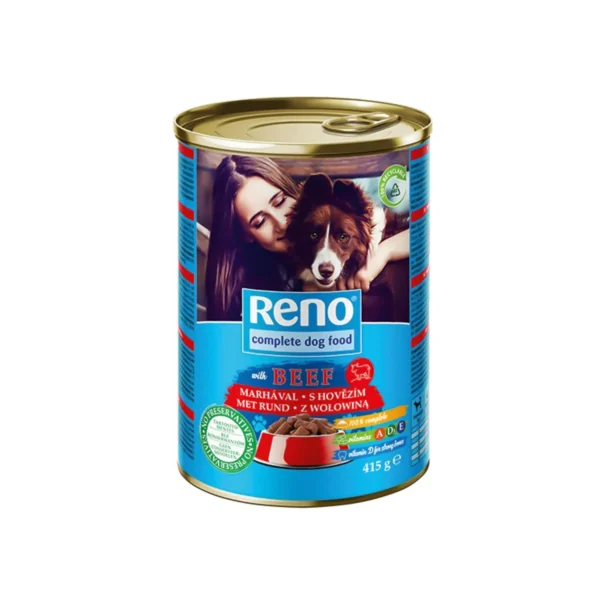 reno complete dog food beef 400g
