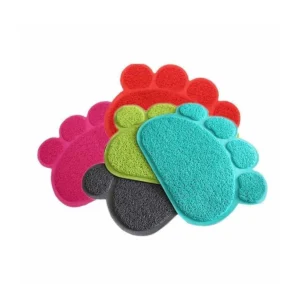 Tapis Litière pour Chat Antidérapant – Tapis Nettoyant en Forme de Patte | Facile à Nettoyer