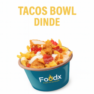 Tacos Bowls Dinde – Bowl Gourmand à la Dinde Marinée | Frites, Fromage & Saveurs Tex-Mex