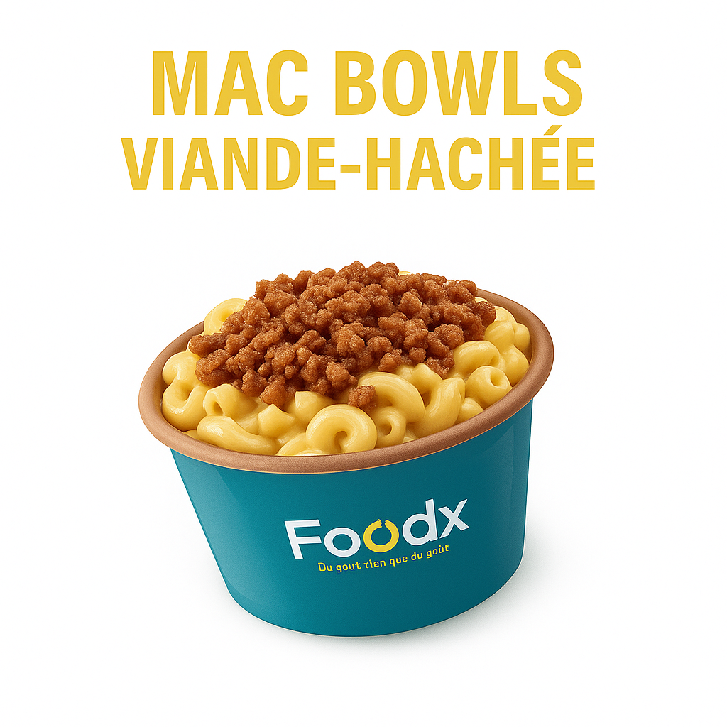 Mac Bowls Viande Hachée – Bowl de Pâtes & Viande Assaisonnée | Repas Gourmand & Complet
