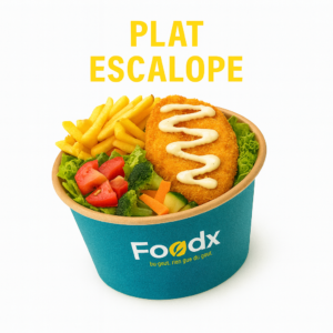 Plat Escalope Panée – Poulet Croustillant, Frites & Légumes | Repas Complet