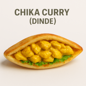 Chika Dinde Curry – Sandwich Dinde à la Sauce Curry | Saveur Exotique