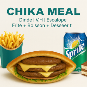 Chika Meal – Sandwich au Choix, Frites, Boisson & Dessert | Menu Complet & Gourmand