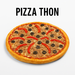 Pizza Thon – Thon Savoureux, Fromage Fondant & Sauce Tomate