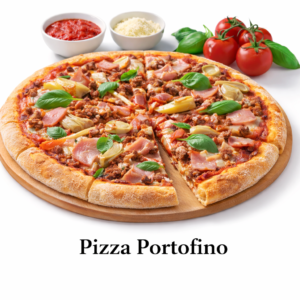 Pizza Portofino – Pizza savoureuse à la viande hachée