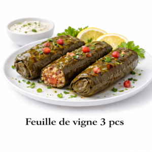 Feuilles de Vigne Farcies – 3 Pièces (Warak Enab)