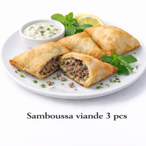 Samboussa à la Viande – 3 Pièces (Spécialité Orientale)