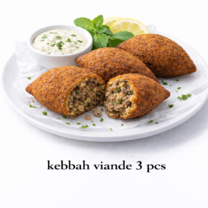 Kebbah à la Viande – 3 Pièces (Spécialité Libanaise)