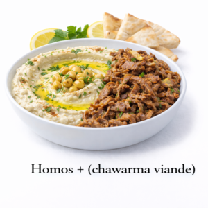 Homos au Chawarma Viande – Mezze libanais généreux