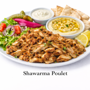 Chawarma Poulet – Plat libanais au poulet mariné et grillé