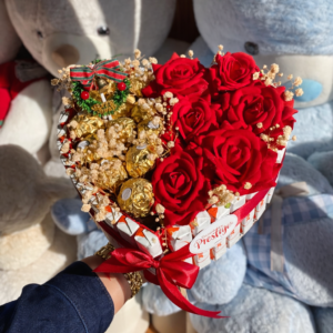 ❤️ Coffret Cadeau Romantique Roses & Chocolats