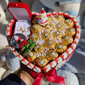 💎🍫 Coffret Cadeau Luxe Cœur Chocolats & Bijoux