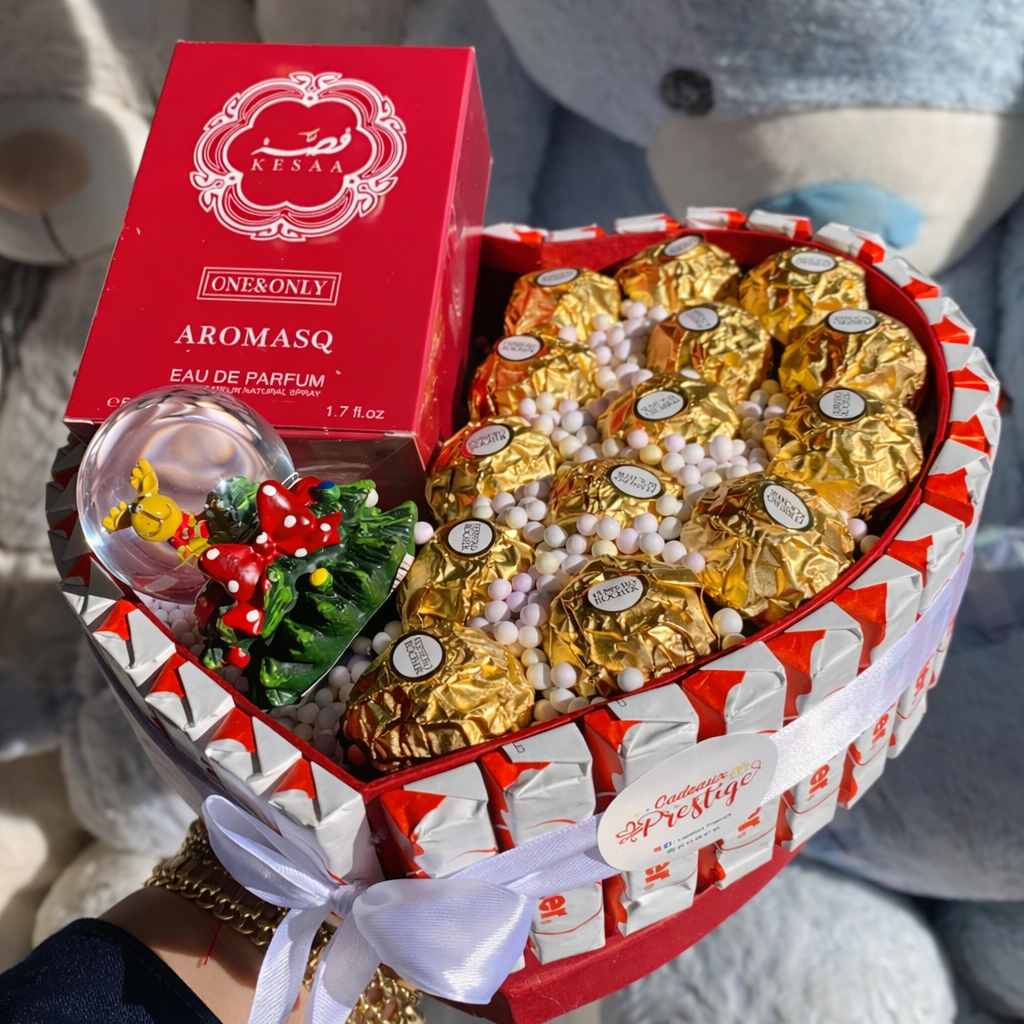 🌹🍫💎 Coffret Cadeau Romantique Parfum & Chocolats