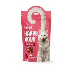 Reflex Happy Hour Calmness – Friandises Apaisantes pour Chat à l’Agneau & Cranberry (60g)