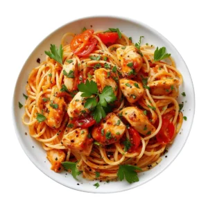 🍝🍗 Spaghetti au Poulet Sauce Tomate – Plat Savoureux & Gourmand