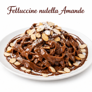 🍝 Fettuccine Nutella Amande – Dessert Fondant et Croquant à la Minute