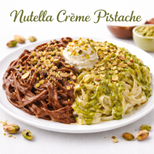 🍝 Fettuccine Nutella Crème Pistache – Dessert Fondant et Gourmand à la Minute