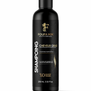 Shampoing Hydratant Cheveux Gras FOUFA MJK 250 ml – Purifiant, Équilibrant & Sans Sulfates