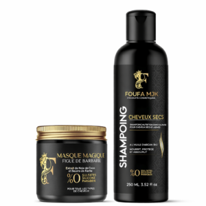 Pack Soft FOUFA MJK – Shampooing Nourrissant Cheveux Secs + Masque Capillaire Réparateur