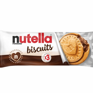 Nutella Biscuits Ferrero – Biscuits Croustillants Fourrés à la Pâte à Tartiner Nutella (x3)