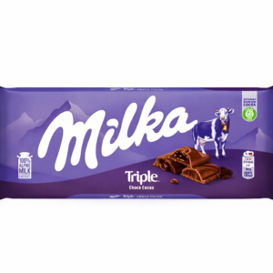 Milka Tablette Chocolat Triple – Saveurs Caramel & Triple Choco | Chocolat au Lait Alpin