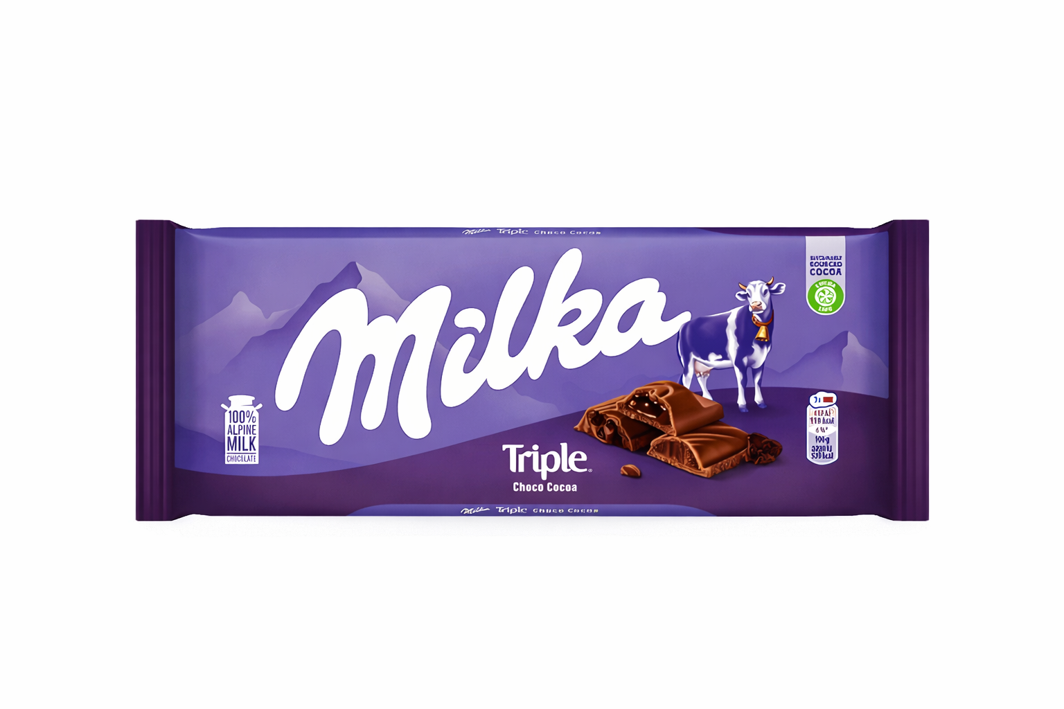 Milka Tablette Chocolat Triple – Saveurs Caramel & Triple Choco | Chocolat au Lait Alpin