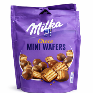 Milka Choco Mini Wafers – Mini Gaufrettes Enrobées de Chocolat au Lait des Alpes