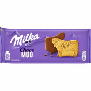 Milka Choco Moo – Biscuit en Forme de Vache Enrobé de Chocolat au Lait