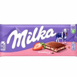 Milka Strawberry – Chocolat au Lait des Alpes fourré à la Fraise
