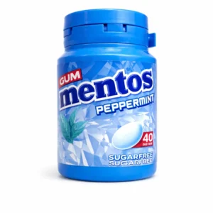 Mentos Chewing-gum Sans Sucre – 2 Saveurs (Peppermint & Bubble Fresh) – Boîte 40 Dragées