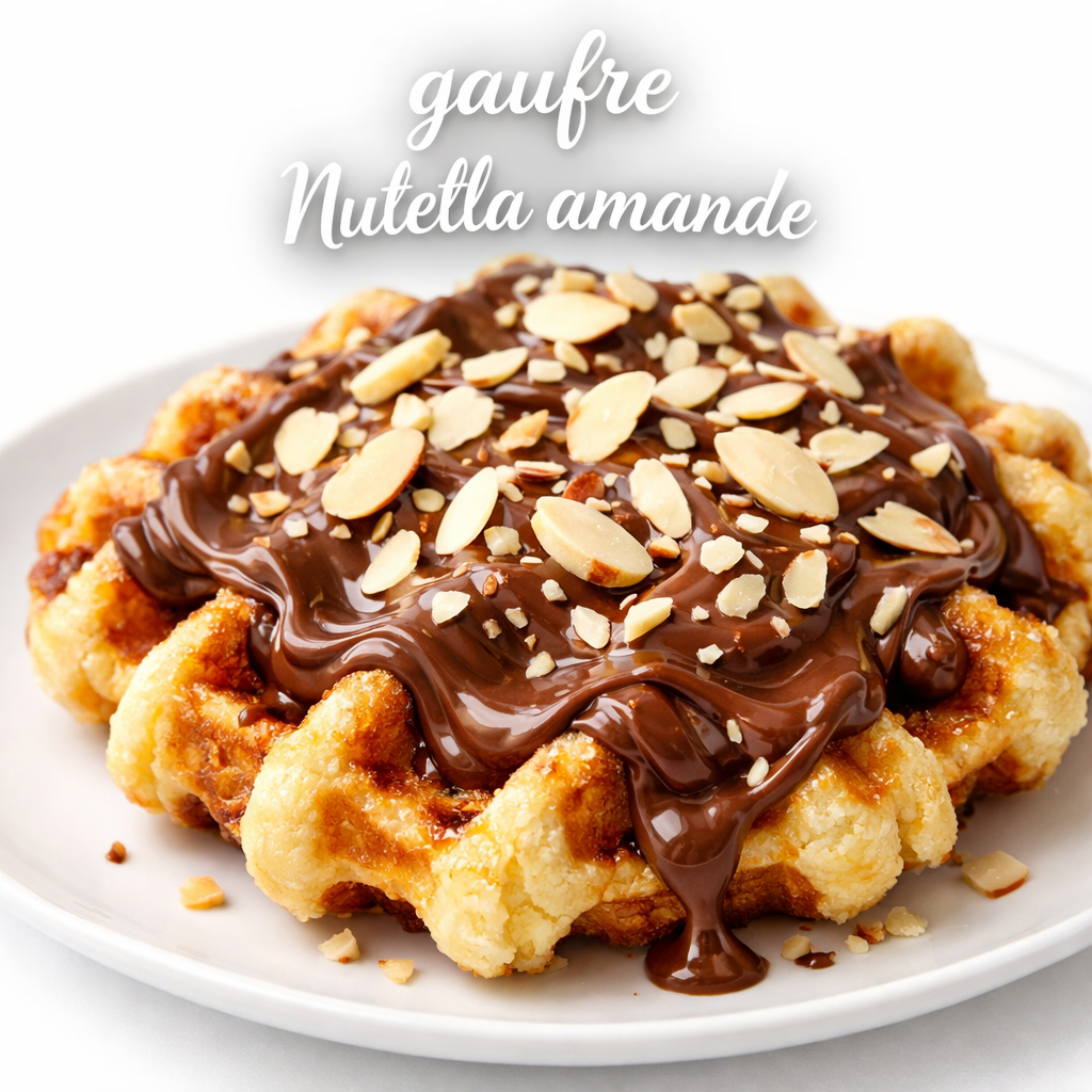 Gaufre Nutella Amande – Dessert Gourmand et Croquant