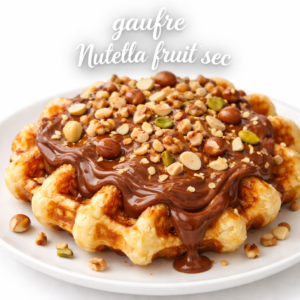Gaufre Nutella aux Fruits Secs – Dessert Gourmand et Croquant
