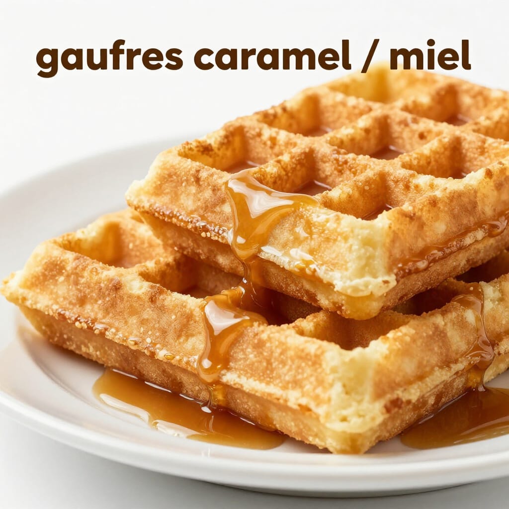 Gaufre au Miel ou au Caramel – Dessert Doré et Gourmand