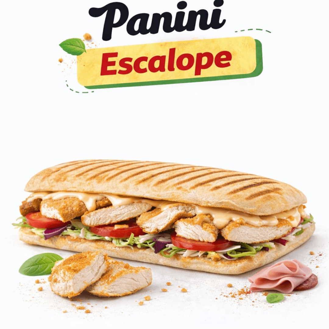 🥪 Panini Escalope – Fondant, Grillée et Savoureuse