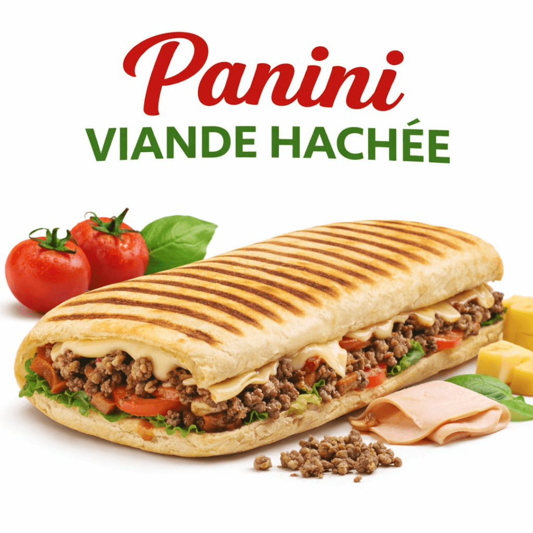 🥪 Panini Viande Hachée – Saveur Gourmande et Fondante