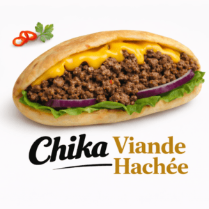 Chika Viande Hachée – Sandwich Chaud, Juteux & Savoureux