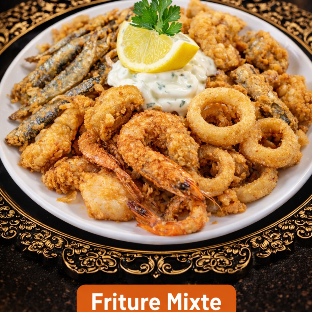 Friture Mixte de Poissons & Fruits de Mer – Fraîche, Croustillante et Savoureuse