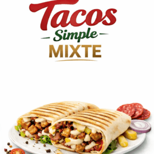 Tacos Simple Mixte – Tacos Gourmand et Complet