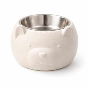 Gamelle chien chat design ours avec bol inox | Accessoire animaux | YOURI E-MARKET Agadir