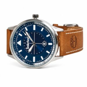 Montre Timberland Homme – Bracelet Cuir Marron & Cadran Bleu